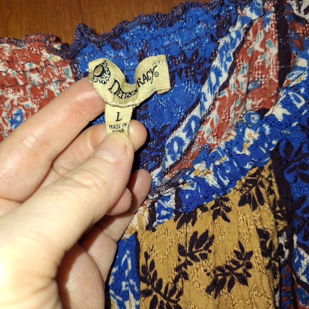 Democracy Multicolor Patchwork Oversized Pullover… - image 4